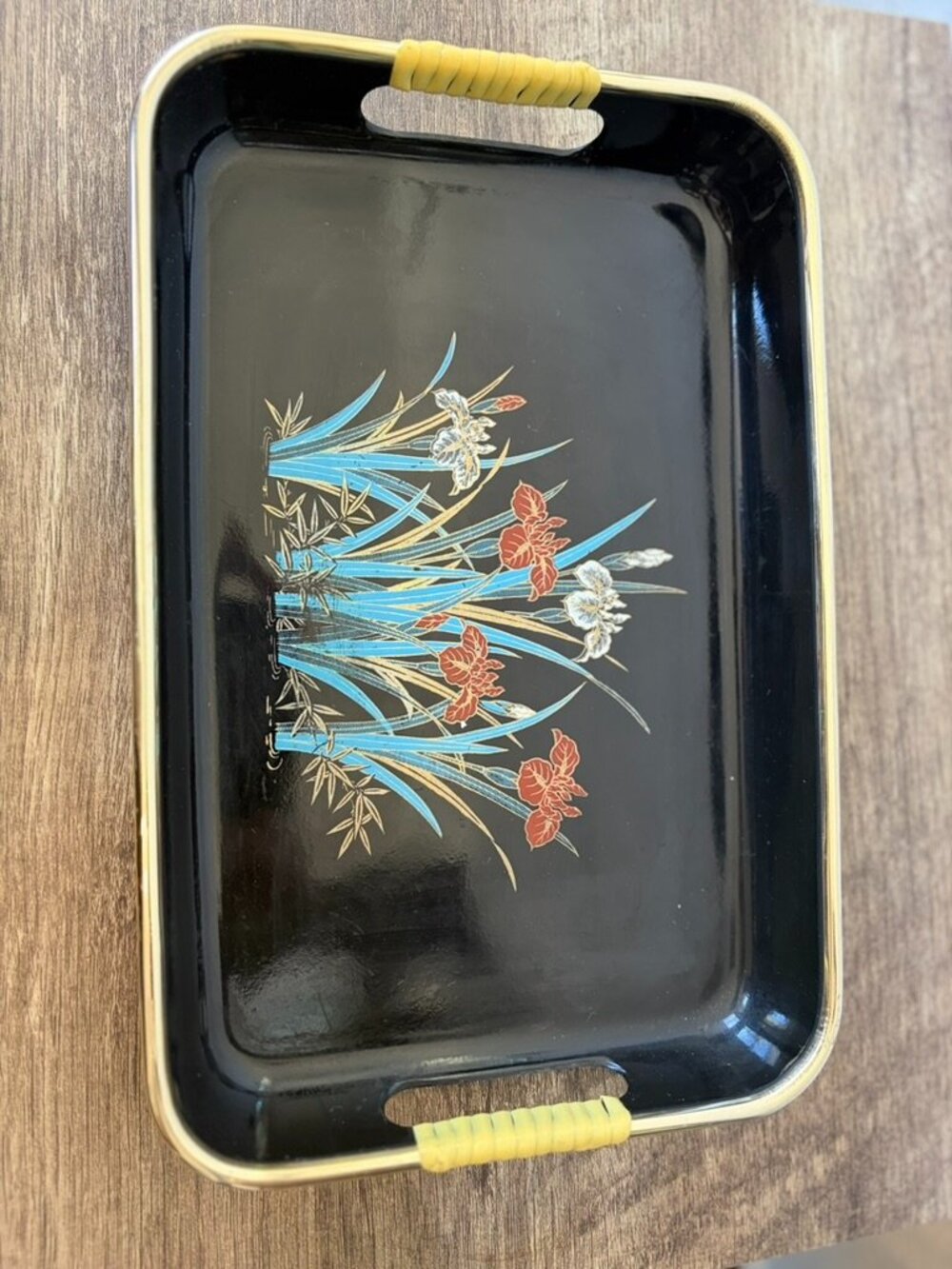 Vintage Lacquered Japanese Serving Tray